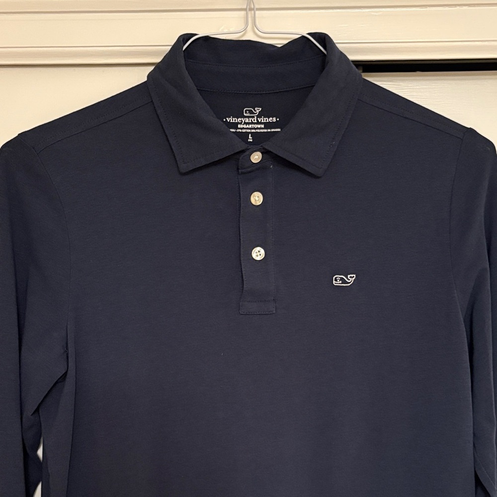 Vineyard Vines Boys Navy Long Sleeve Polo Shirt